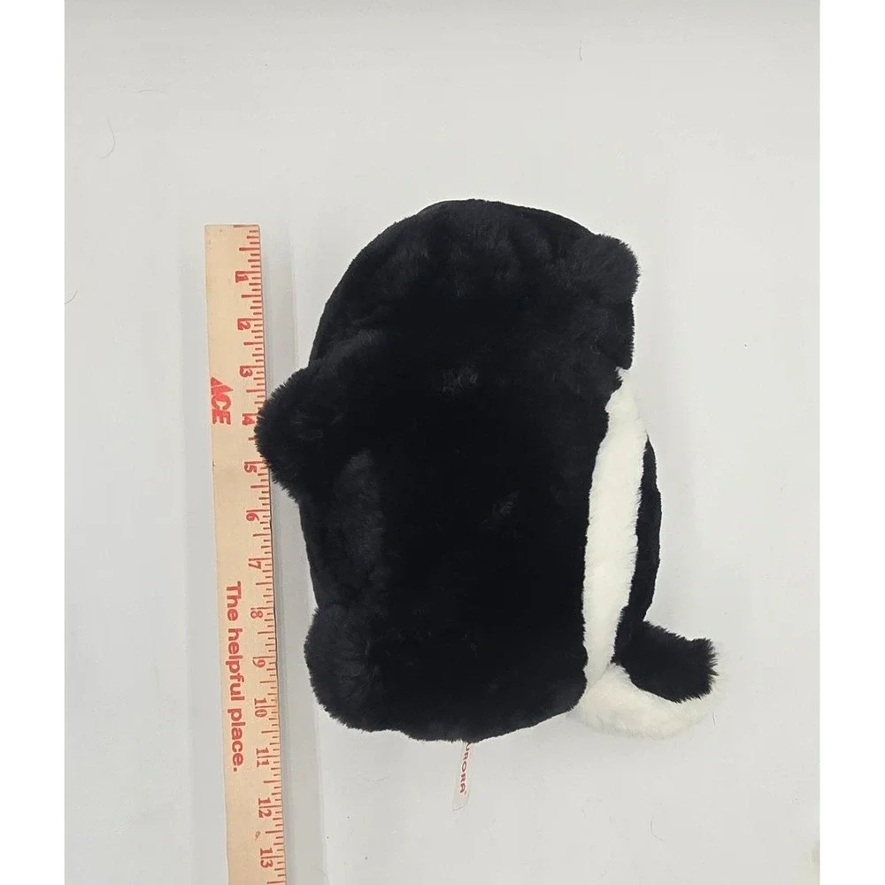 Aurora World Skunk‎ Plush Stuffed Animal Black White Round Spudster Toy